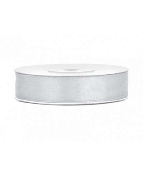 Satinband 12 mm silbern 32 Meter