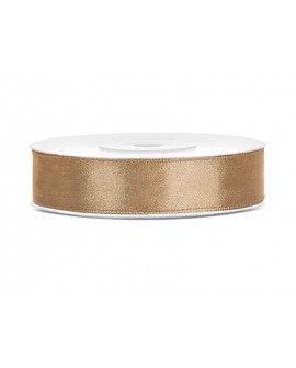 saténová stuha PartyDeco jasne złoto 12 mm