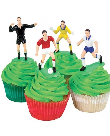 Football Players 9-piece cake set Football field Football goal