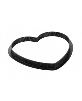Rant perforowany do tarty Silikomart, serce, 20,5 x 19 cm, 1 szt.