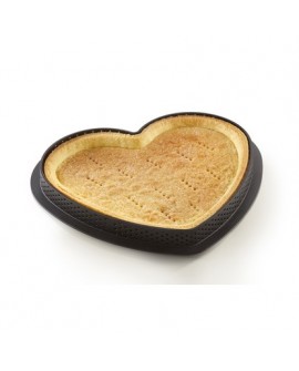 Rant perforowany do tarty Silikomart, serce, 20,5 x 19 cm, 1 szt.