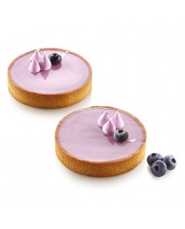 perforovaný tartový ráfek Silikomart kruh 4 ks