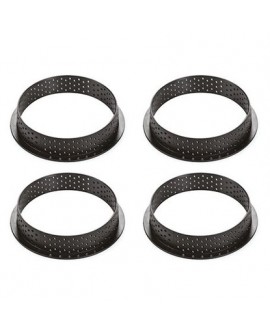 Rant perforowany do tarty Silikomart, 10 cm, 4 szt.