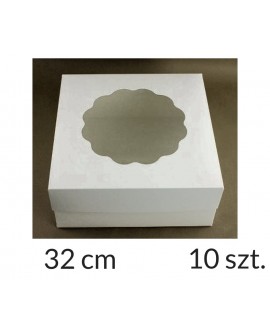 Tortenkarton 32x32x14 cm mit Fenster