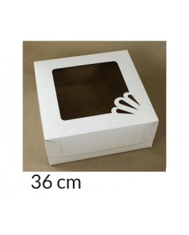 Tortenbox 36x36x15 cm weiße Box