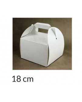 White basket cake box 18x12 cm