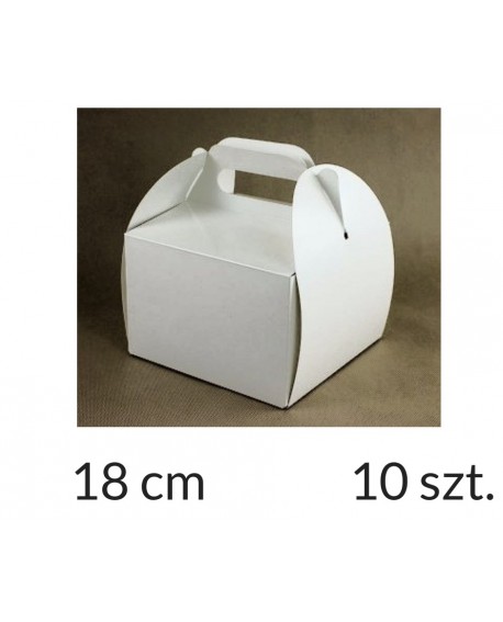 Opakowanie KOSZYCZEK 18x18x12 cm Białe pudełko 10 szt.
