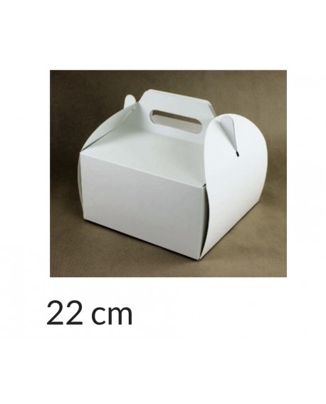 tortadoboz KOSÁR 22x22x12 cm fehér doboz