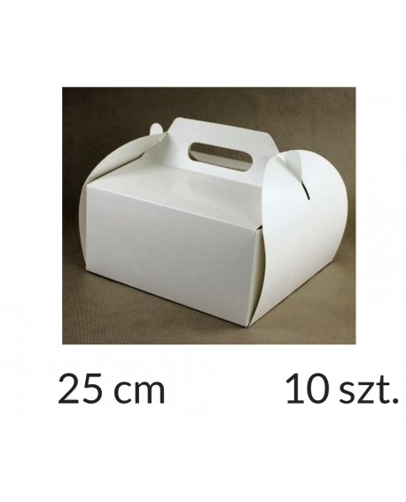 Opakowanie KOSZYCZEK 25x25x12 cm Białe pudełko 10 szt.