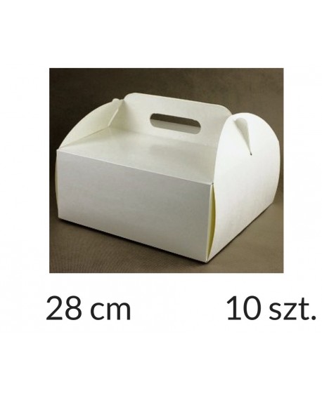 Opakowanie KOSZYCZEK 28x28x12 cm Białe pudełko 10 szt.