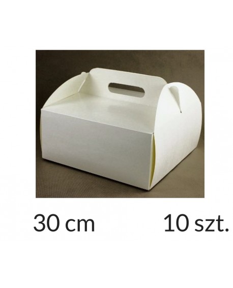 Opakowanie KOSZYCZEK 30x30x12 cm Białe pudełko 10 szt.