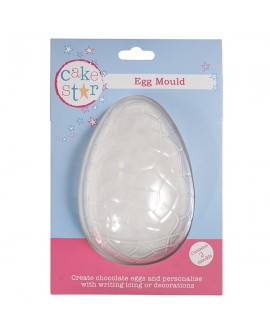 Forma plastikowa do czekoladowego jajka 3D, duża, 14 cm, 2 szt.
