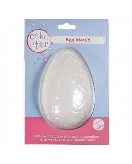 Forma plastikowa do czekoladowego jajka 3D, duża, 14 cm, 2 szt.