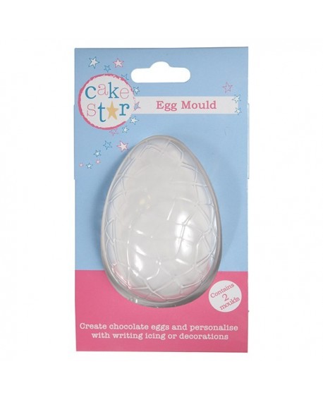 Forma plastikowa do czekoladowego jajka 3D, mała, 9 cm, 2 szt.