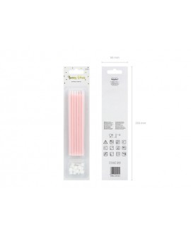 LONG-Kerzen 12 Stück. LICHT ROT