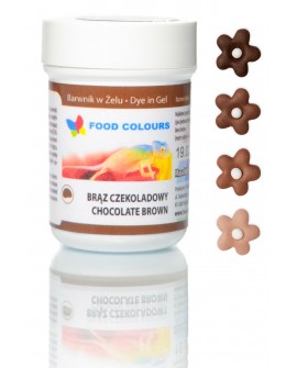 Food Colours gelové potravinářské barvivo chocolate hnědá