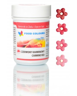 Barwnik w żelu Food Colours CZERWONY KARMINOWY