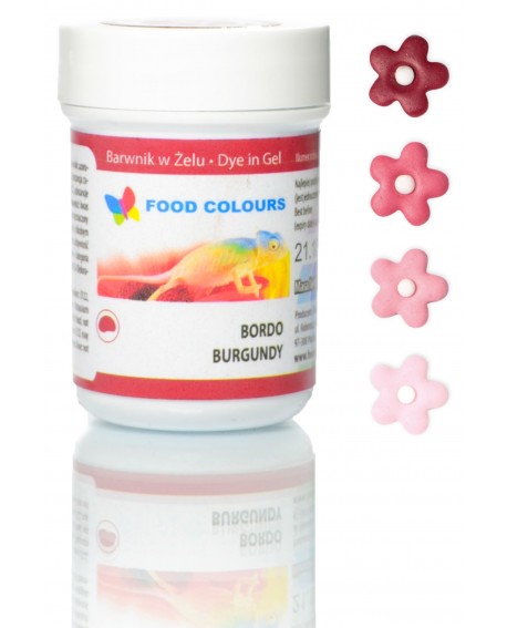 Food Colours Gel Dye Bordeaux Maroon