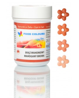 Barwnik w żelu Food Colours BRĄZ MAHONIOWY