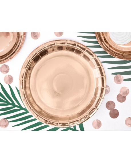 PINK GOLD plates 6 pcs. 23 cm