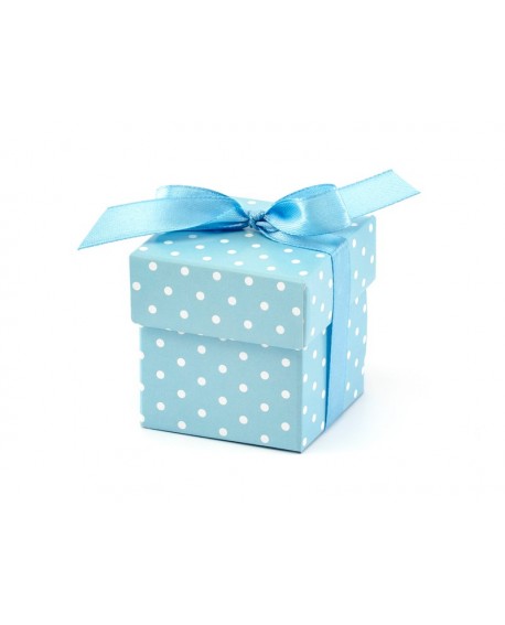 BLUE sweets boxes with a BOW 10 pcs.