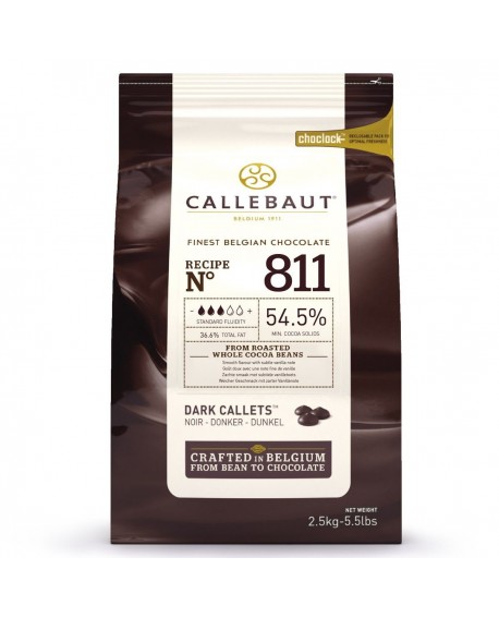 Callebaut Schokoladentropfen DARK CHOCOLATE 811 2,5 kg