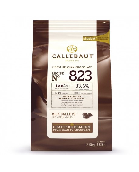 Callebaut Vollmilchschokolade Drops 823 2.5 kg