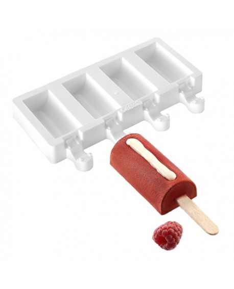 Silicone mold MINI CHIC ICE CREAM 4 slots Silikomart + sticks