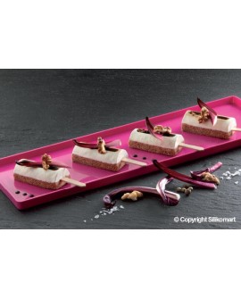 Silikonform ICE CREAM MINI CHIC 4 Mulden Silikomart + Stiele