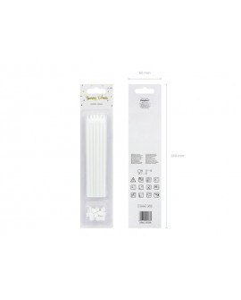LONG-Kerzen 12 Stück. WEISS