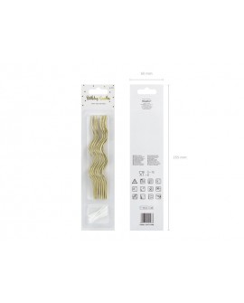 LONG-Kerzen 8 Stück. GOLDEN gedreht LONG-Kerzen 8 Stück. GOLDEN gedreht