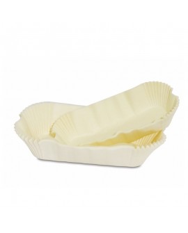 Ovale Eclairschalen 60 Stück. WEISS 135 mm