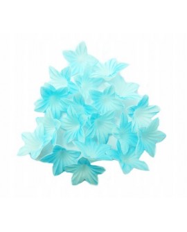 BLAUE MINI WAFFLY FLOWERS 50 Stück Waffeln