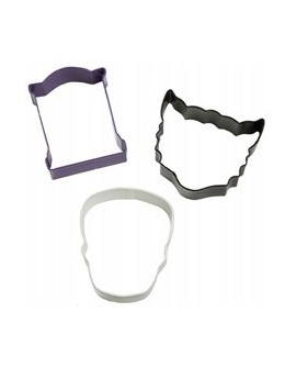 Foremki Halloween Nagrobek, Kot, Czaszka 3 szt Wilton