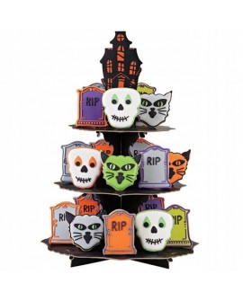 Halloween Moulds Tombstone, Cat, Skull 3 pcs Wilton