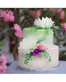 FLOWER FROM DOLLY Gänseblümchen Bommel MIX lila-rosa 12 Stück.