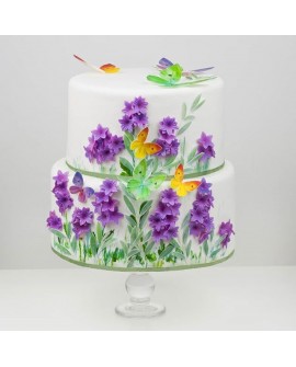 KWIATY Z OPŁATKA FIOLETOWE MINI 400 szt. waflowe