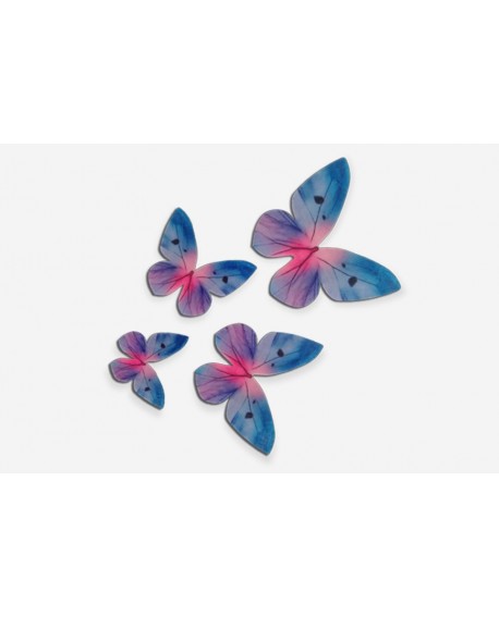 Blaue Waffelschmetterlinge 10 Stk.