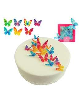 Regenbogen Waffel Schmetterlinge 10 Stk. Regenbogen Waffel Schmetterlinge 10 Stk.