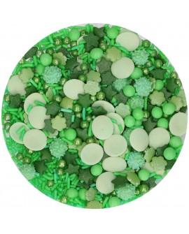 Posypka cukrowa FunCakes, Green Mix Zielony, 65 g