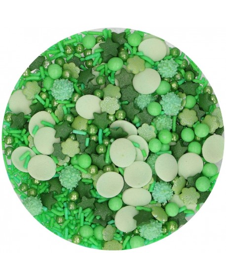 Posypka cukrowa FunCakes, Green Mix Zielony, 65 g