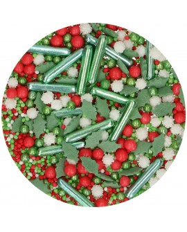 Posypka cukrowa FunCakes, Świąteczna Mix Holiday, 65 g