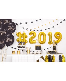 Folienballon 35 cm GOLD Ziffer 0