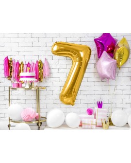 Balon foliowy XXL 86 cm ZŁOTY Cyfra 7
