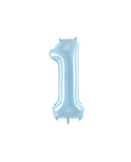 Balon foliowy XXL 86 cm BŁĘKITNY Cyfra 1