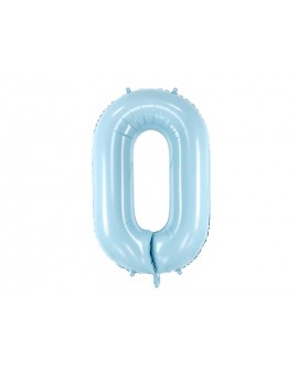 Balon foliowy XXL 86 cm BŁĘKITNY Cyfra 0