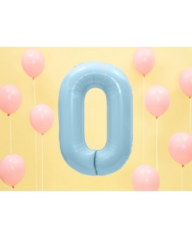 XXL-Folienballon 86 cm BLAU Zahl 0