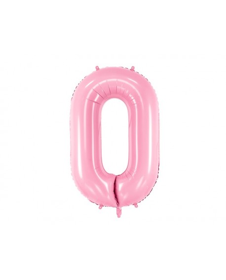 XXL-Folienballon 86 cm ROSA Zahl 0