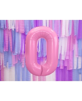 Folienballon XXL 86 cm Rosa Nummer 0