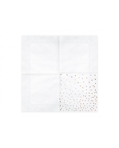 Napkins DOTS PINK GOLD 20 pcs.